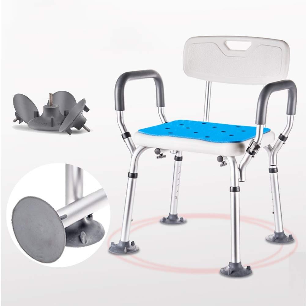ALGFree-Shade Shower Bench Chair, with Back Padded Shower Seat for Seniors Elderly Disabilities Tub Shower Seats for Adults ALGFree (Color : B)