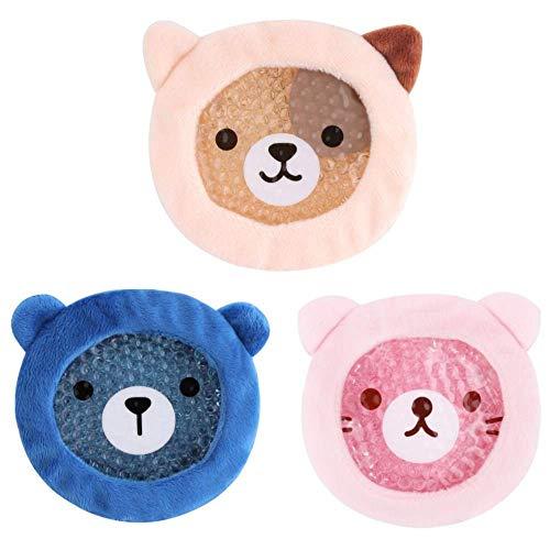 FOMI FOMI Premium Kids Hot Cold Ice Packs | 3 Pack | Soft Colorful Sleeves | Fun Animal Designed Children Gel Bead Wrap | Pain Relief for Kids Boo Boos, Fever, Wisdom Teeth, Tired Eyes, Headaches
