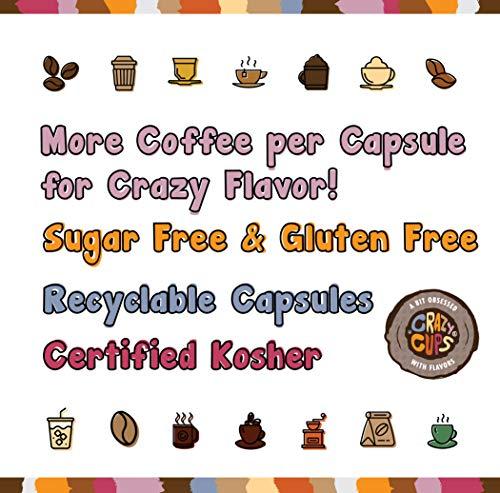 Crazy Cups Crazy Cups Flavored Coffee for Keurig K-Cup Machines, Death by Chocolate, Hot or Iced Coffee, 22 Single Serve, Recyclable Pods