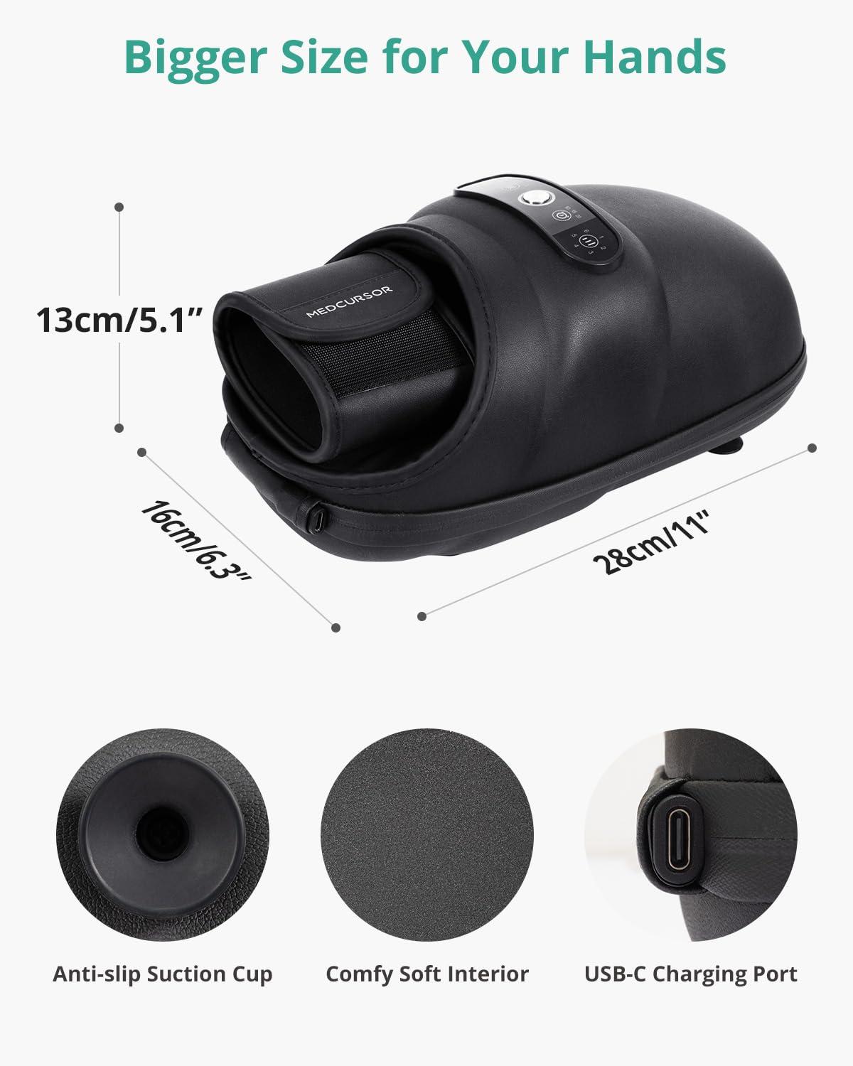 Medcursor Medcursor Hand Massager, FSA or HSA Eligible, Hand Massager with Heat and Compression for Carpal Tunnel and Stiff Joints, Pain Relief from Wrist to Palm and Finger, Gifts for Women Men (Cordless)