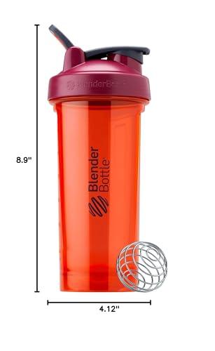 BlenderBottle BlenderBottle Shaker Bottle Pro Series Perfect for Protein Shakes and Pre Workout, 28-Ounce, Full-Color Coral