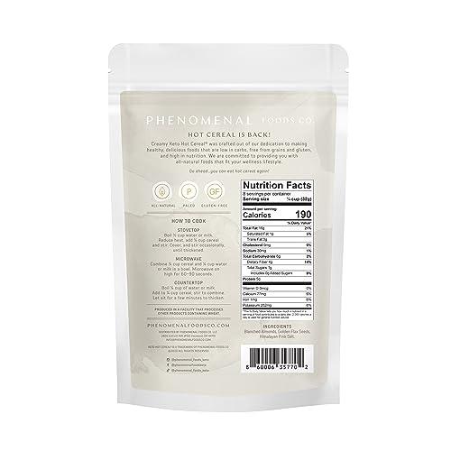 Phenomenal Foods Co Phenomenal Foods Co Creamy Keto Hot Cereal Original - Low Carb Farina - Unsweetened - Gluten & Grain Free - Paleo - Diabetic Safe - High Protein Vegan Breakfast