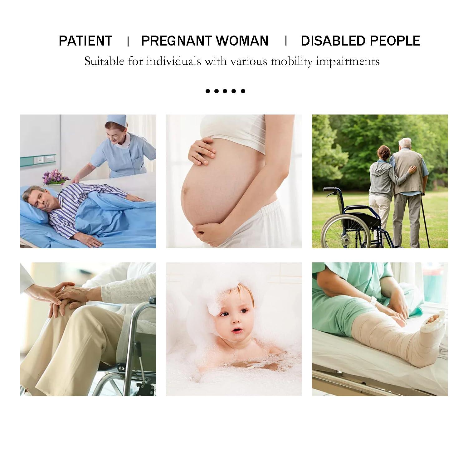 JJFFTAO JJFFTAO,Medical Inflatable Bathtub,Bed Bath,Medical PVC Bedside Shower bathtubKit,Bed Shower for Patients with Reduced Mobility,Bedside Water Bag+Electric air Pump+Medical Inflatable Shampoo Basin