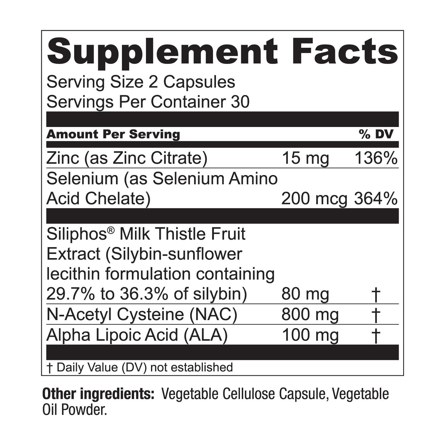 Live Conscious LiverWell Liver Cleanse, Rejuvenation, Metabolic Support - Liver Supplement for Liver Health w/Highly Bioavailable Milk Thistle Extract, N-Acetyl Cysteine, Alpha Lipoic Acid, Zinc, Selenium - 60 Caps