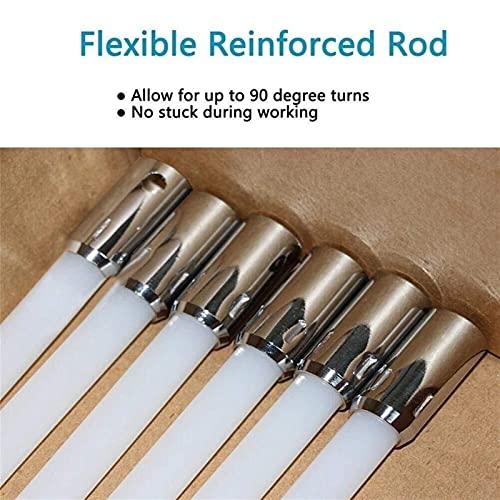 LIYUN chimney sweep kit Dryer Duct Cleaning Kit, Lint Remover, Includes 9/15 /18 Flexible Rods And 1 Brush Head - Can Be Used As A Chimney Brush, Dryer Pipe Inner Wall Cleaning Brush ( Color : 9 Rods , Size