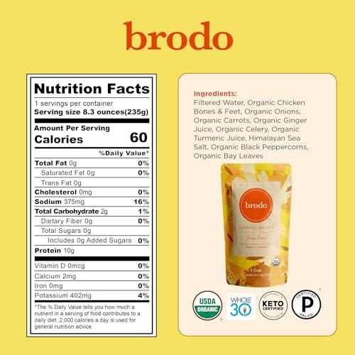 Brodo Brodo Chicken Broth (8.3 Ounce (Pack of 6), Brodo Variety Pack)