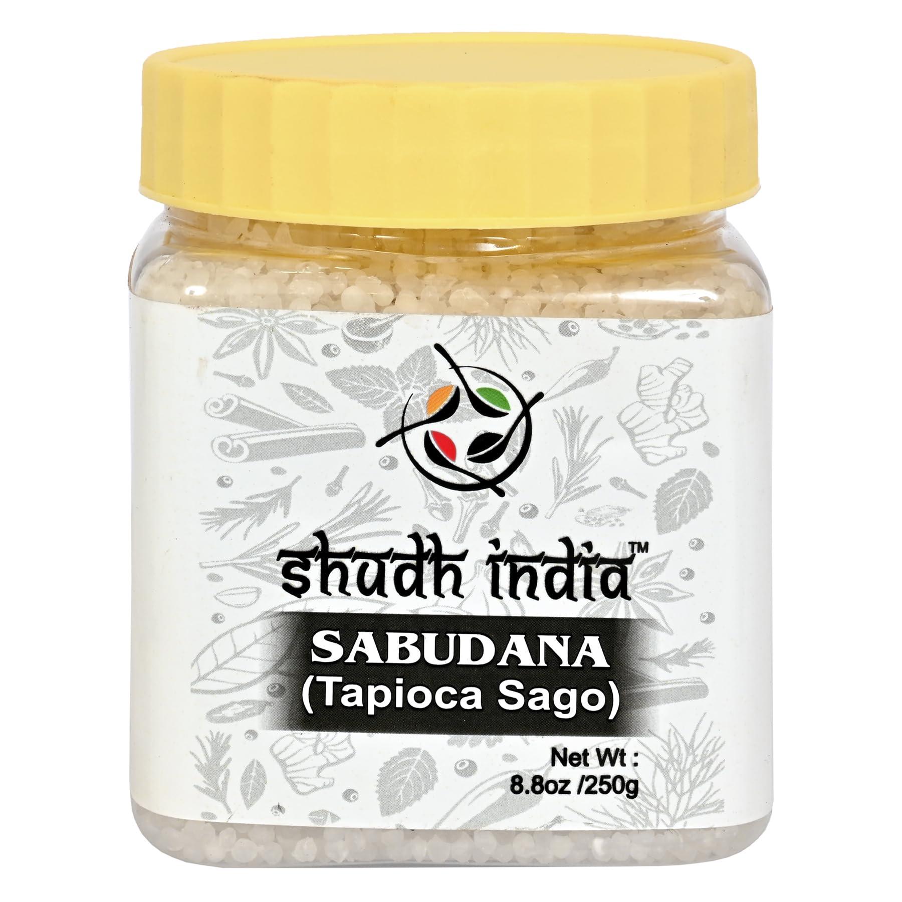 Shudh India Shudh india Sabudana (Tapioca/Sago) Pearls 8.8oz (250g) ~ All Natural | Vegan | No Colors | NON-GMO | Kosher | Indian Origin