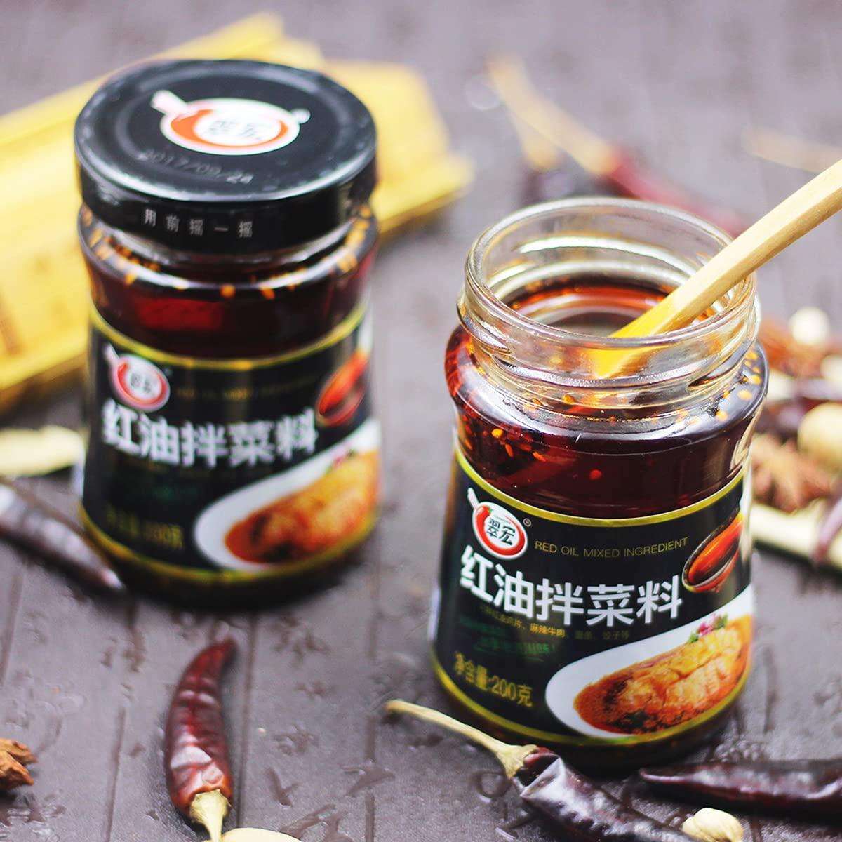 BAILINHOU BAILINHOU Sichuan Red Chili Crunch sauce 200g (7.05oz), Chinese chili crisp chilli oil spicy noodles seasoning, Original imported of china.