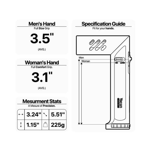 LIGHTERUSA Yocan Red Series Shift Butane Windproof Torch Lighter, Yellow