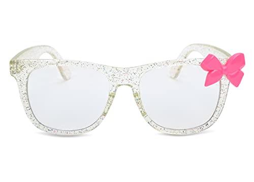 JoJo Siwa Jojo Siwa Blue Light Blocking Glasses with Pouch Juniors Computer Glasses for Women Eyewear Screen Protection (Sparkle Pink)