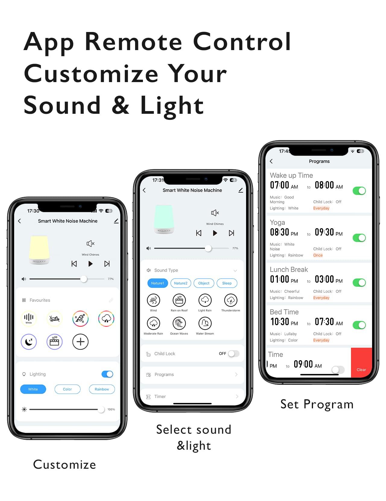 Momcozy Baby Sound Machine, Momcozy White Noise Machine for Baby Sleeping with Night Light, Toddler Sleep Trainer 34 Soothing Sleep Sounds, Timer, App Remote Control, Personal Sleep Routine Alarm Clock(Blue)