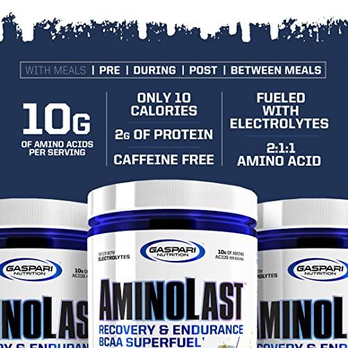 Gaspari Nutrition Gaspari Nutrition: AminoLast, Muscle Recovery and Endurance BCAA Fuel, Enhances Recovery & Replenishes Electrolytes, 30 Servings (Peach Raspberry)
