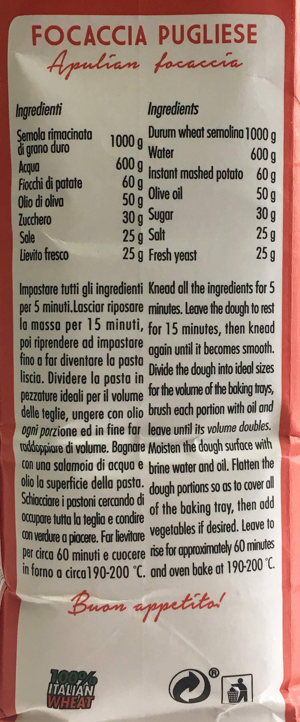 Molino Paolo Mariani Paolo Mariani Durum Wheat Semolina Flour for Bread, Pizza and Pasta 2.2 Lbs