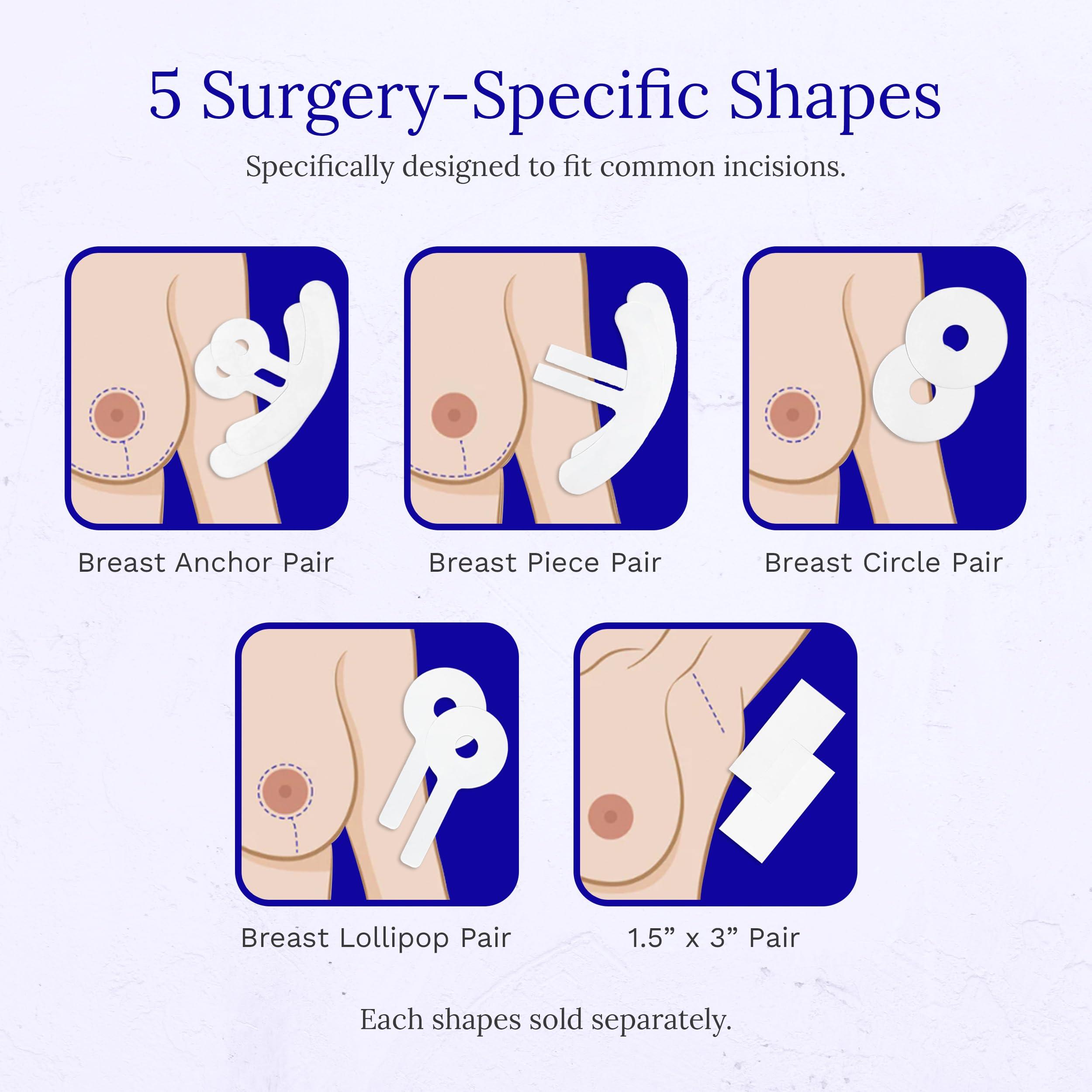 Rejuvaskin Rejuvaskin Scar Fx Breast Anchor Silicone Tape Adhesive Gel Protect Restore Reduce Scarring
