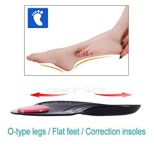 Price Xes Flatfoot Orthopedic Insole O/X Type Leg Correctors Straightener Soft Gel Shock Absorption Arches Bow Legs Support Foot Plantar Fasciitis Pain Relief Gel Corrective Sport Pads Heel Protector (L)