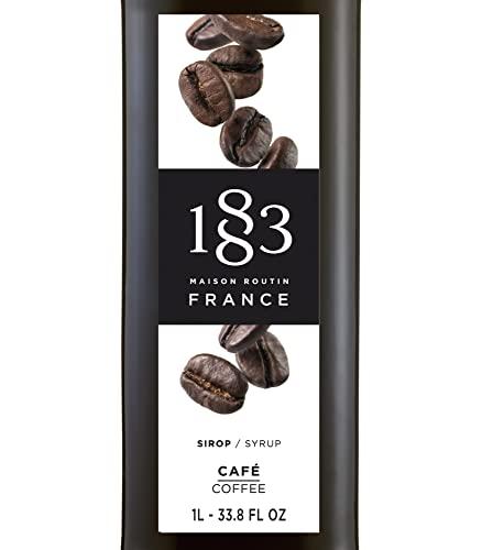 1883 Maison Routin France 1883 Coffee Syrup - Flavored Syrup for Hot & Iced Beverages - Gluten-Free, Vegan, Non-GMO, Kosher, Preservative-Free, Made in France | Glass Bottle 1 Liter (33.8 Fl Oz)
