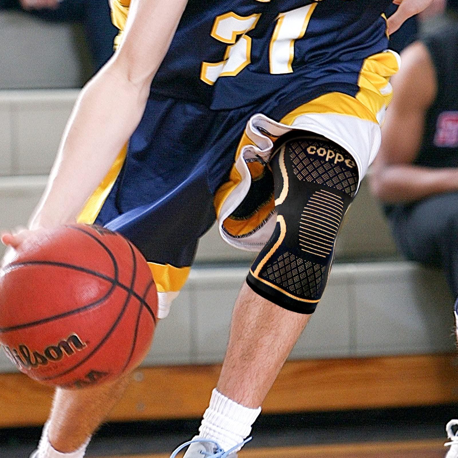 JIUFENTIAN JIUFENTIAN Copper Knee Braces for Men and Women (2 pack) -Knee Supports Copper Compression Knee Sleeve for Knee Pain, Arthritis, Running,Sports and Recovery Support (Medium)