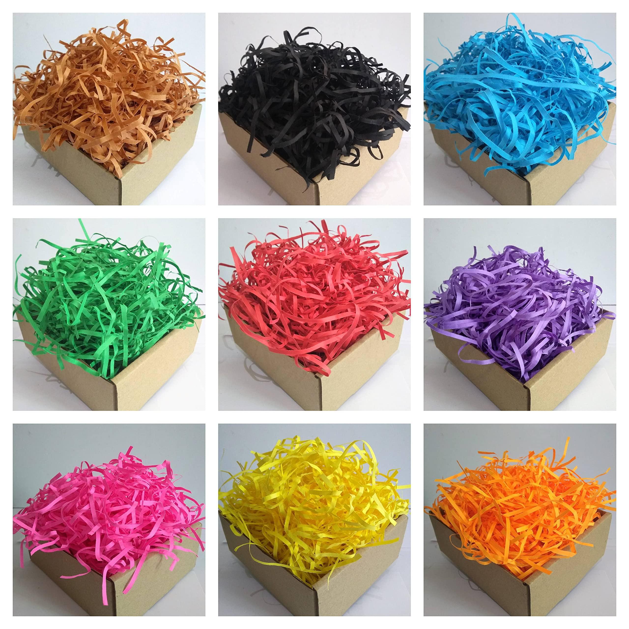PN PRISM Shredded Paper for Packing, 100 GMS, Paper Shred, Paper Grass, Decorative Paper Fillers for DIY Crafts, Gift Wrapping, Easter Basket, Christmas, Birthday Decoration - Box Packing (Pink)