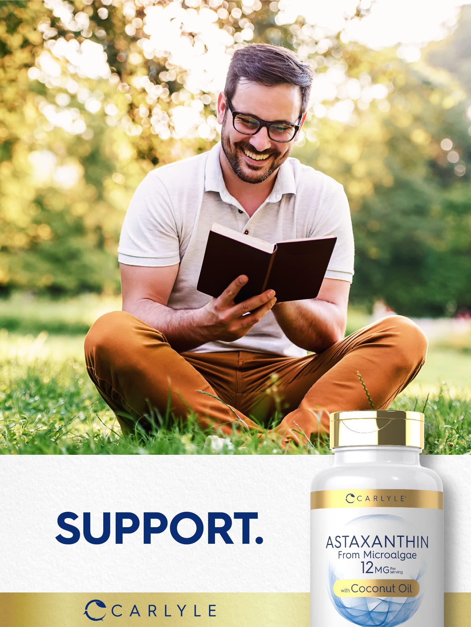 Carlyle Carlyle Astaxanthin 12mg | 120 Softgels | Supplement from Microalgae | with Coconut Oil | Non-GMO & Gluten Free