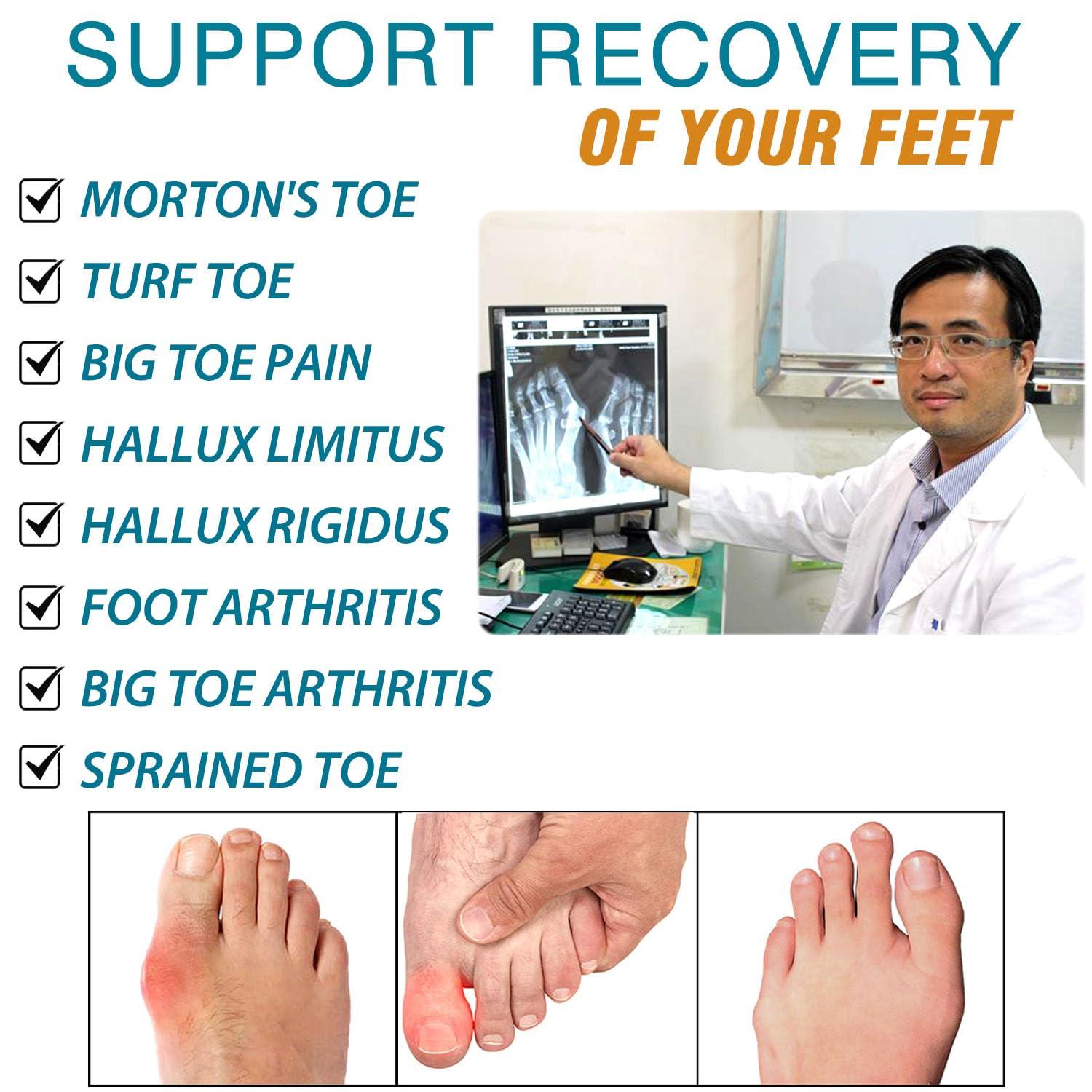 Leeuoe Morton\'s Extension Orthotic,Carbon Fiber Insole,Rigid Foot Support Insert for Morton\'s Toe,Turf Toe,Hallux Rigidus,Arthritis,1 Piece 23.5cm Length(Men Size 7/Women 8)