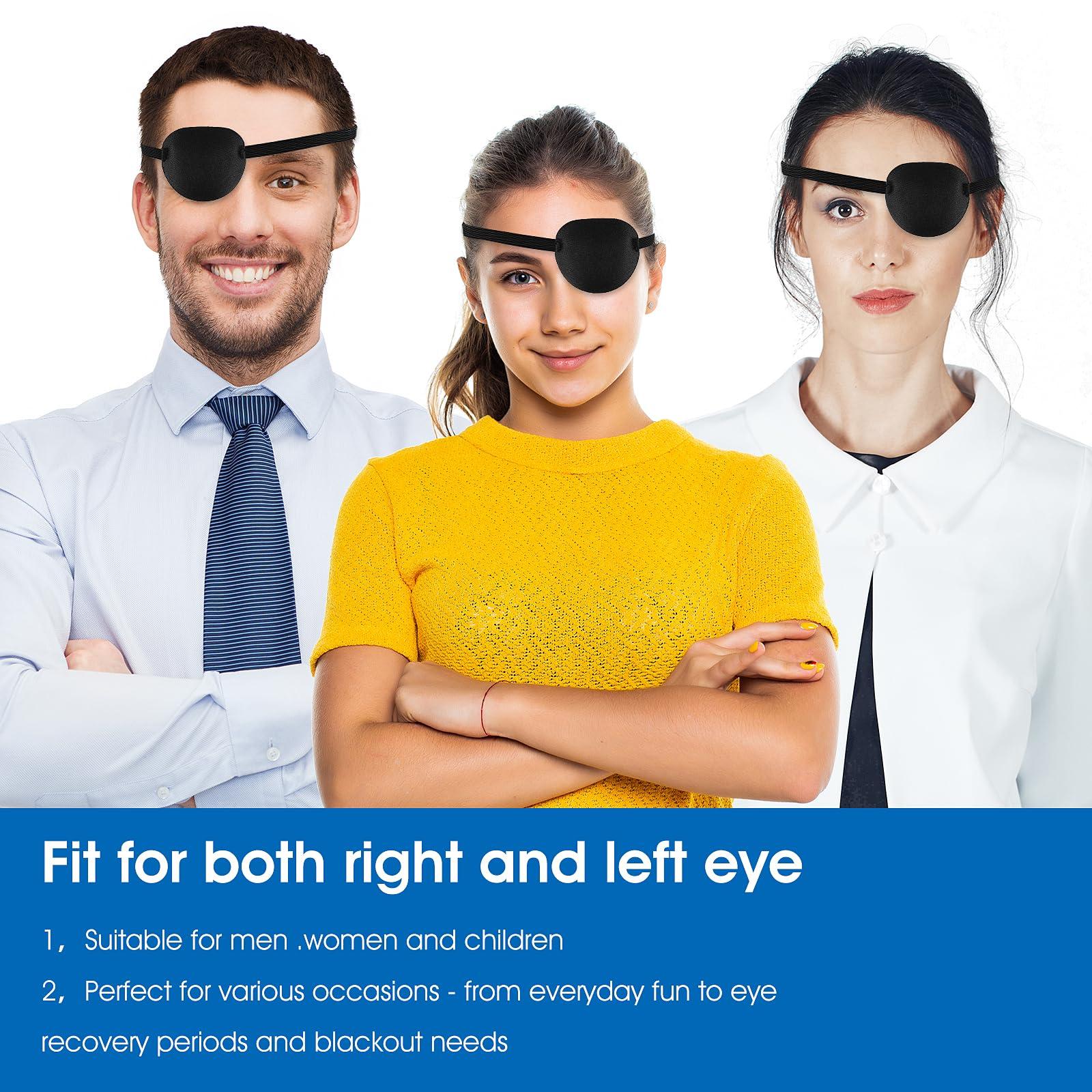 Abeillo 6Pcs Eye Patches, Adjustable Soft Medical Eye Patch for Adults and Kids, Medical Eyepatch for Lazy Eye Amblyopia Strabismus or After Surgery