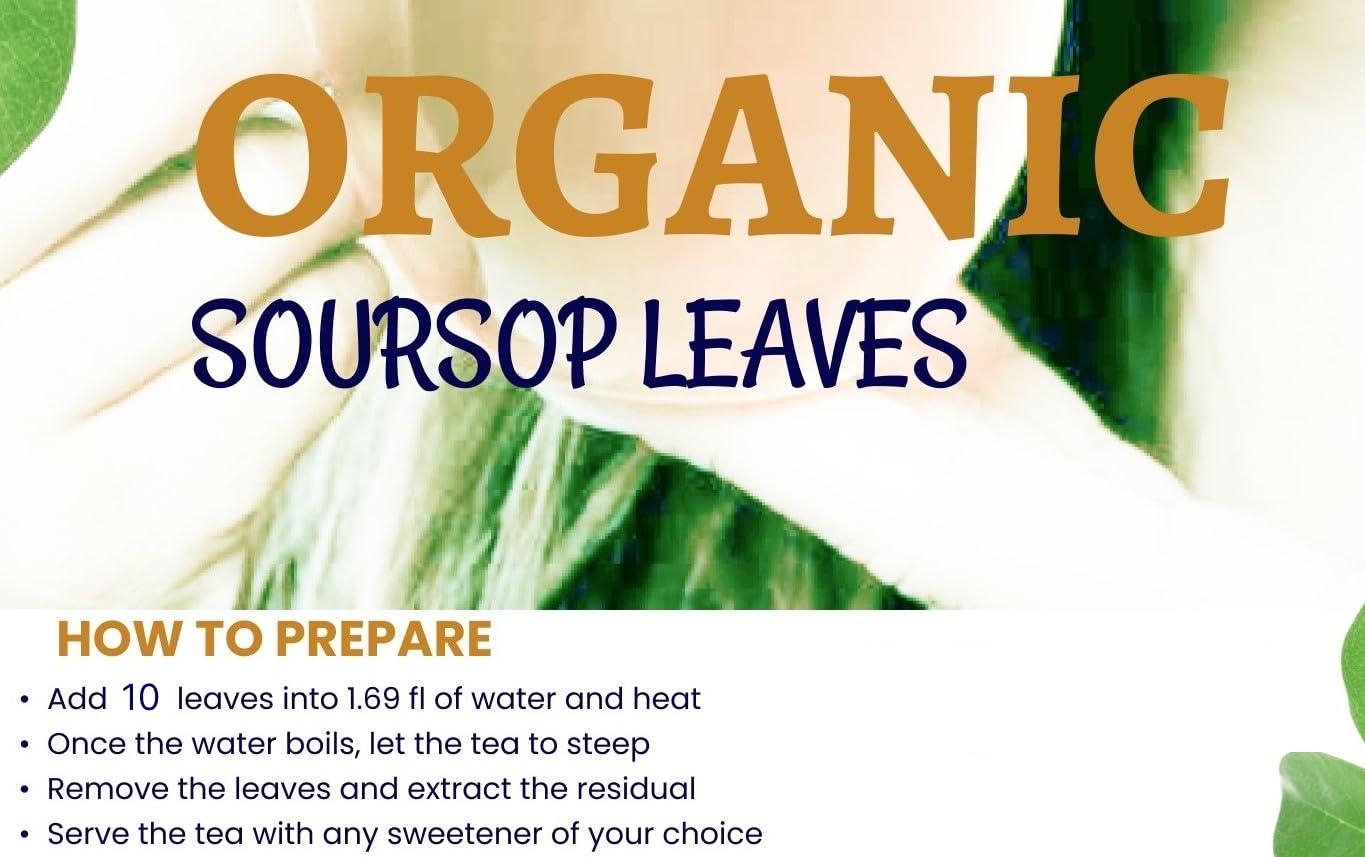biosavory BioSavoryUS - ORGANIC SOURSOP LEAVES (300 leaves approx. per Bag) for TEA, 4.5oz