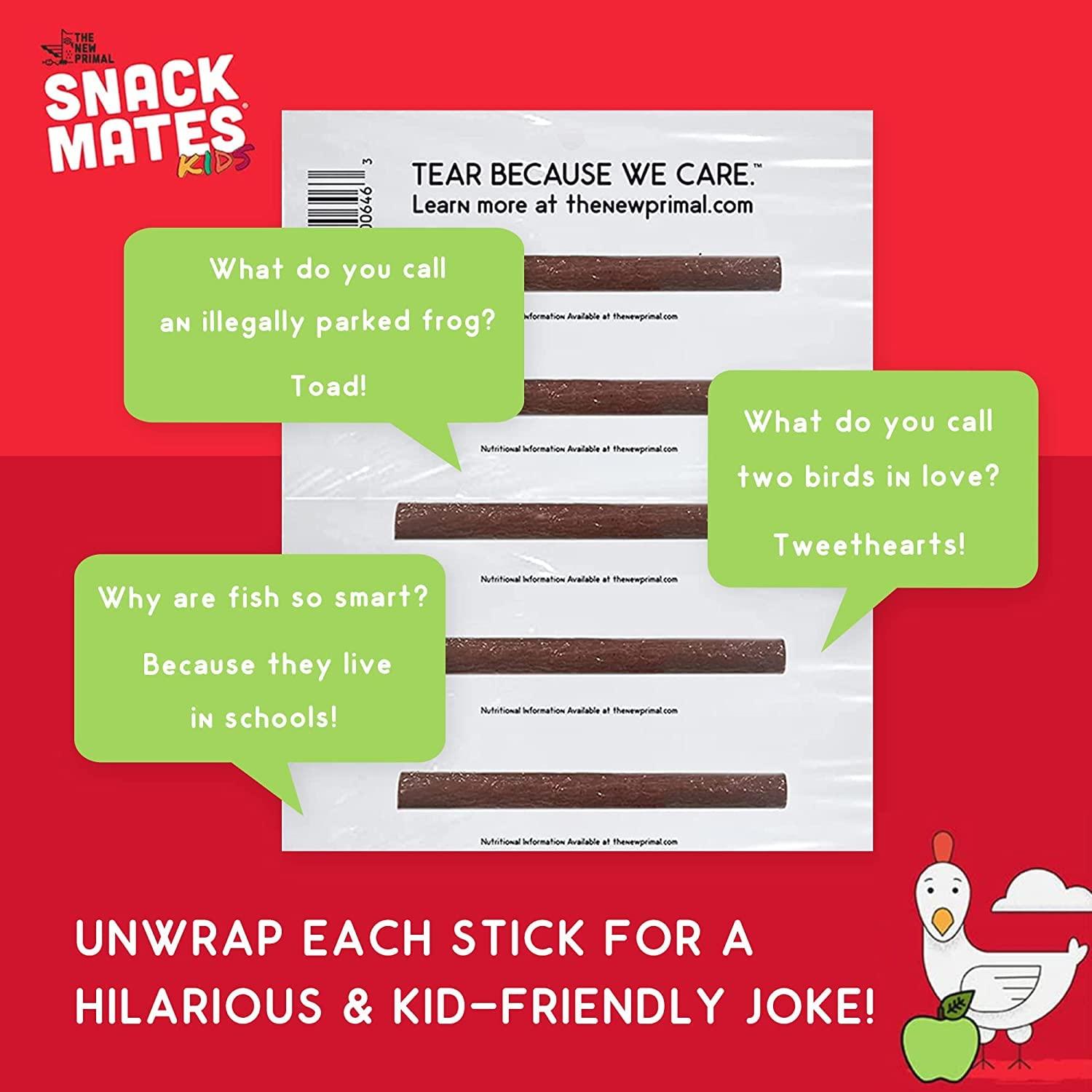 The New Primal The New Primal Snack Mates, Chicken and Apple Stick - All Natural Chicken, High Protein and Low Sugar Kids Snack, Certified Paleo, Gluten Free, Lunchbox Friendly - 1 Count (Pack of 5)