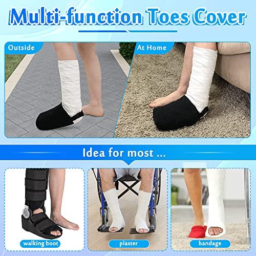 Mybow Cast Sock Toe Cover Soft for Foot Warmer Socks Walking Boot Broken Toe Ankle Orthotic Sock Protector Accessories After Surgery Orthopedic Boot Sock Leg Cast Covers (1 PCS)