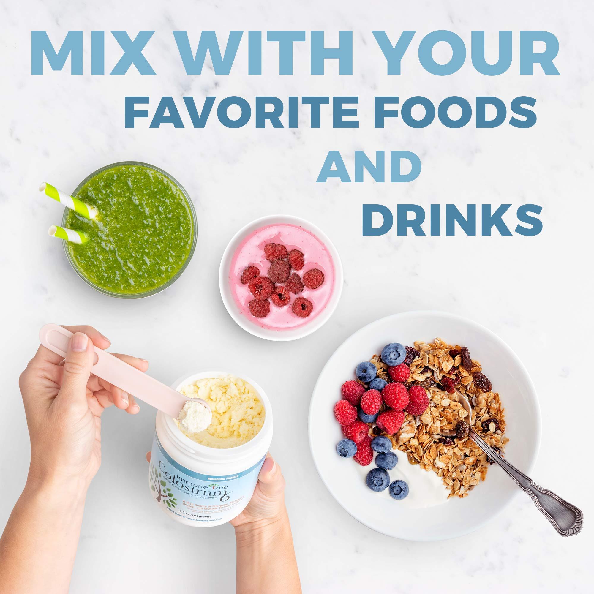 Immune Tree, Inc. Immune-Tree 100% Bovine Colostrum Powder, 120 Servings, 6.5oz, Supports Anti-Aging, Healthy Immune System, Gut & Digestion, Muscle & Tissue, & Wellness, Made in USA from Grass Fed, Grade A Dairy Cows