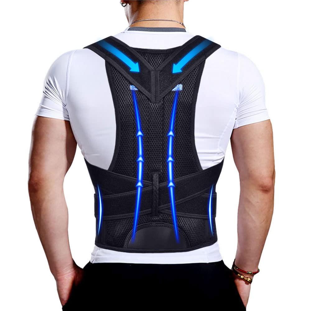 BraceTop Upgraded Posture Corrector Back Brace for Men and Women, New Version Lumbar Support for Posture Improving and Pain Relief, Full Back Support for Neck, Shoulder, Waist Pain