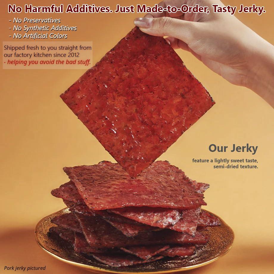 Fragrant Jerky Singapore Street Food, Fire-Grilled Pork Jerky (Original Flavor 4oz) *Grilled Fresh to Your Order *Shipped the Same Day - L.A. Times "Handmade Gift" Winner