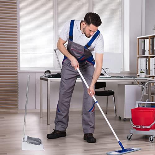 Angoily Angoily Metal Dustpan Stand up Pans Stainless Steel Long Handle Dustpan Kitchen Dustpan for Garage Home and Yard Household Sweeping Parts Accessories