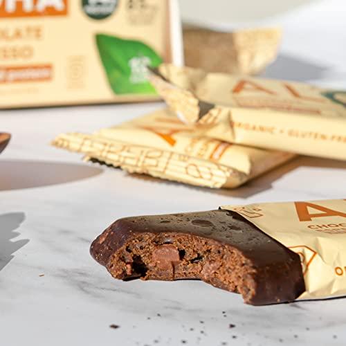 ALOHA ALOHA Organic Plant Based Protein Bars - Chocolate Espresso (85mg Caffeine) - 12 Bars, Vegan, Low Sugar, Gluten-Free, Paleo, Low Carb, Non-GMO, No Stevia, No Erythritol