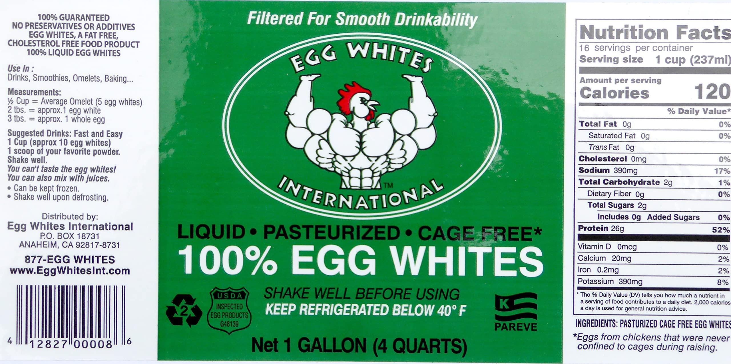 EGG WHITES INTERNATIONAL WWW.EGGWHITESINT.COM Egg Whites International 100% Pure Liquid Egg White Protein Designed to Drink. NOW 100% CAGE FREE (2 Gallons & Pump)