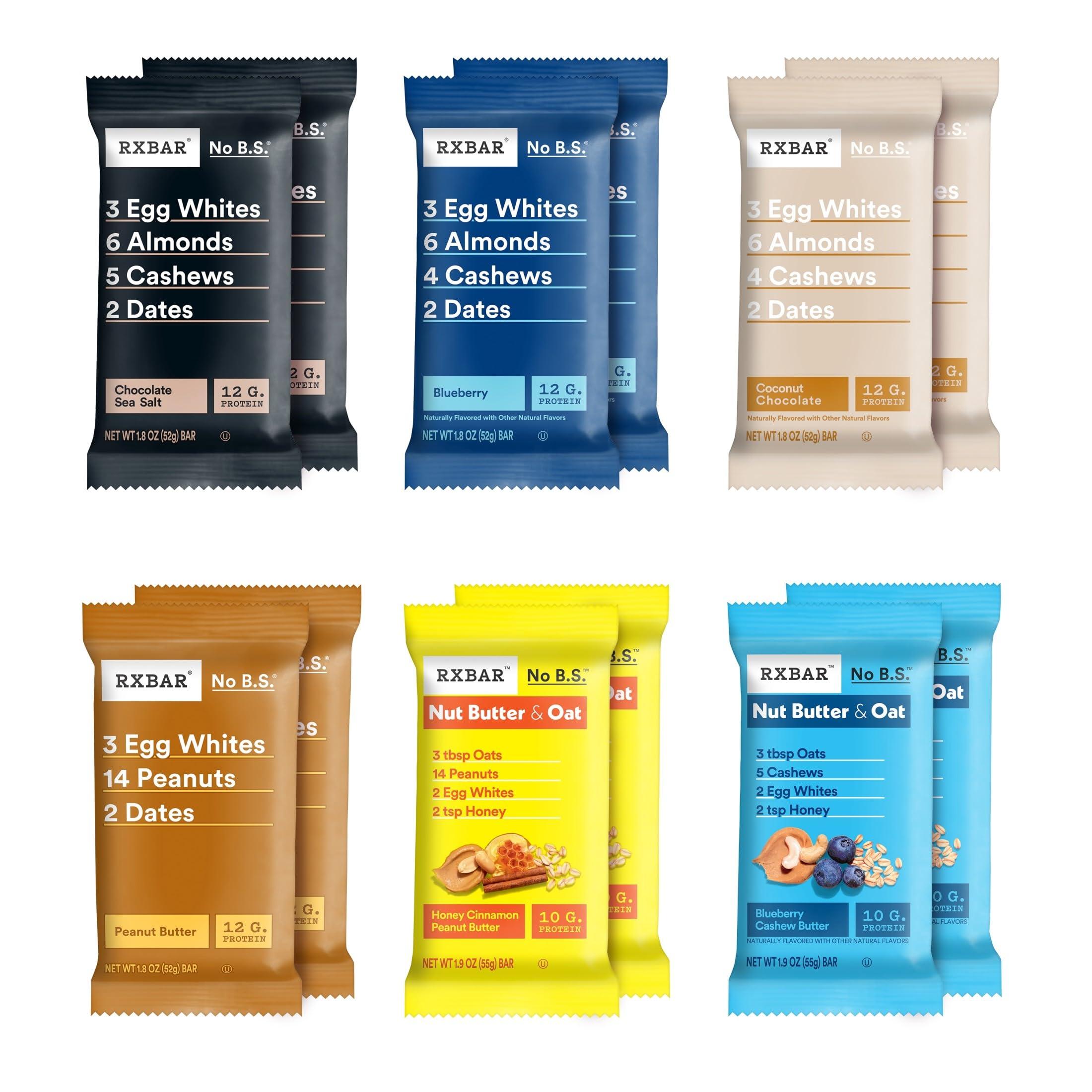 RXBAR RXBAR Protein Bars, Protein Snacks, Snack Bars, Variety Pack (12 Bars)
