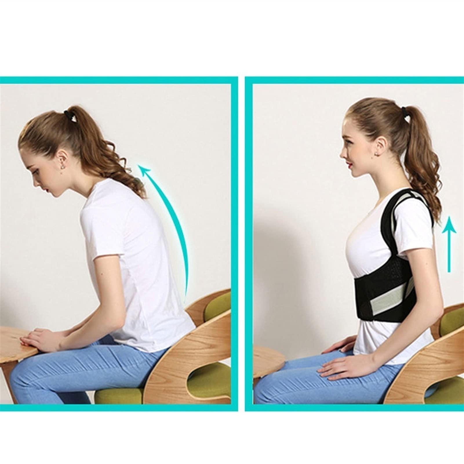 XWSM Full Back Brace Posture Corrector For Men And Women - Upper And Lower Back Support Protection Belt Adjustable Provide Pain Relief For Neck, Back, Shoulders Support ( Color : Black , Size : 4X-Large )