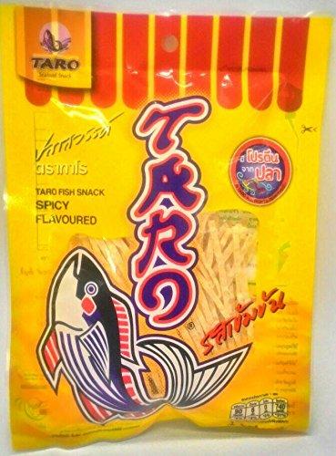 Taro Fish Snack Taro Fish Slimming Snack Food- Spicy Flavoured Made in Thailand 25 g. X 4 Bags by Thai Premium