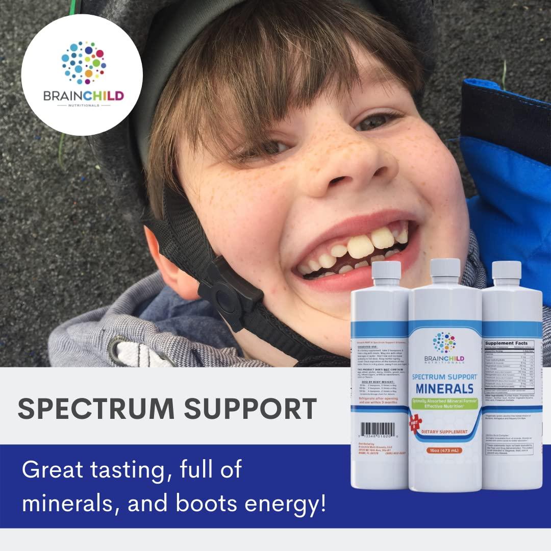 BrainChild Nutritionals BrainChild Nutritionals Spectrum Support Minerals, Liquid Supplement for People On The Spectrum - Gluten Free, Soy Free and Made Without Dairy