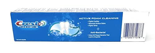 Crest Crest Premium Plus Anti-Bacterial Toothpaste, Smooth Peppermint Flavor 7.0 oz (Pack of 3)