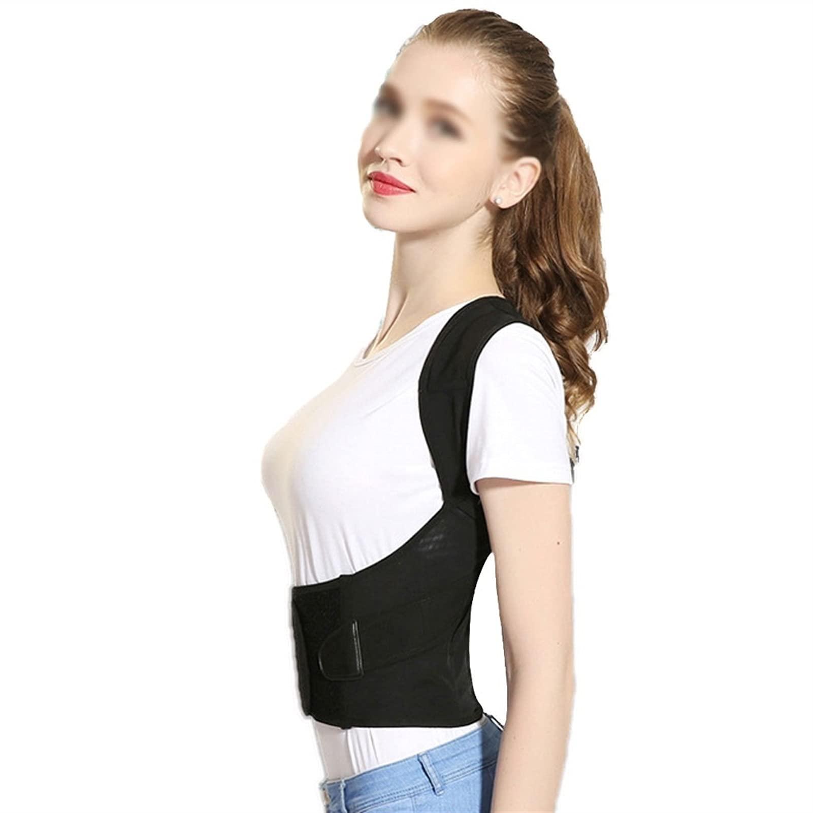 XWSM Full Back Brace Posture Corrector For Men And Women - Upper And Lower Back Support Protection Belt Adjustable Provide Pain Relief For Neck, Back, Shoulders Support ( Color : Black , Size : 4X-Large )