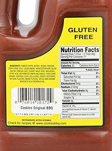 Cookies Food Products Cookies Original Sweet and Smoky BBQ Sauce, 76 Ounce