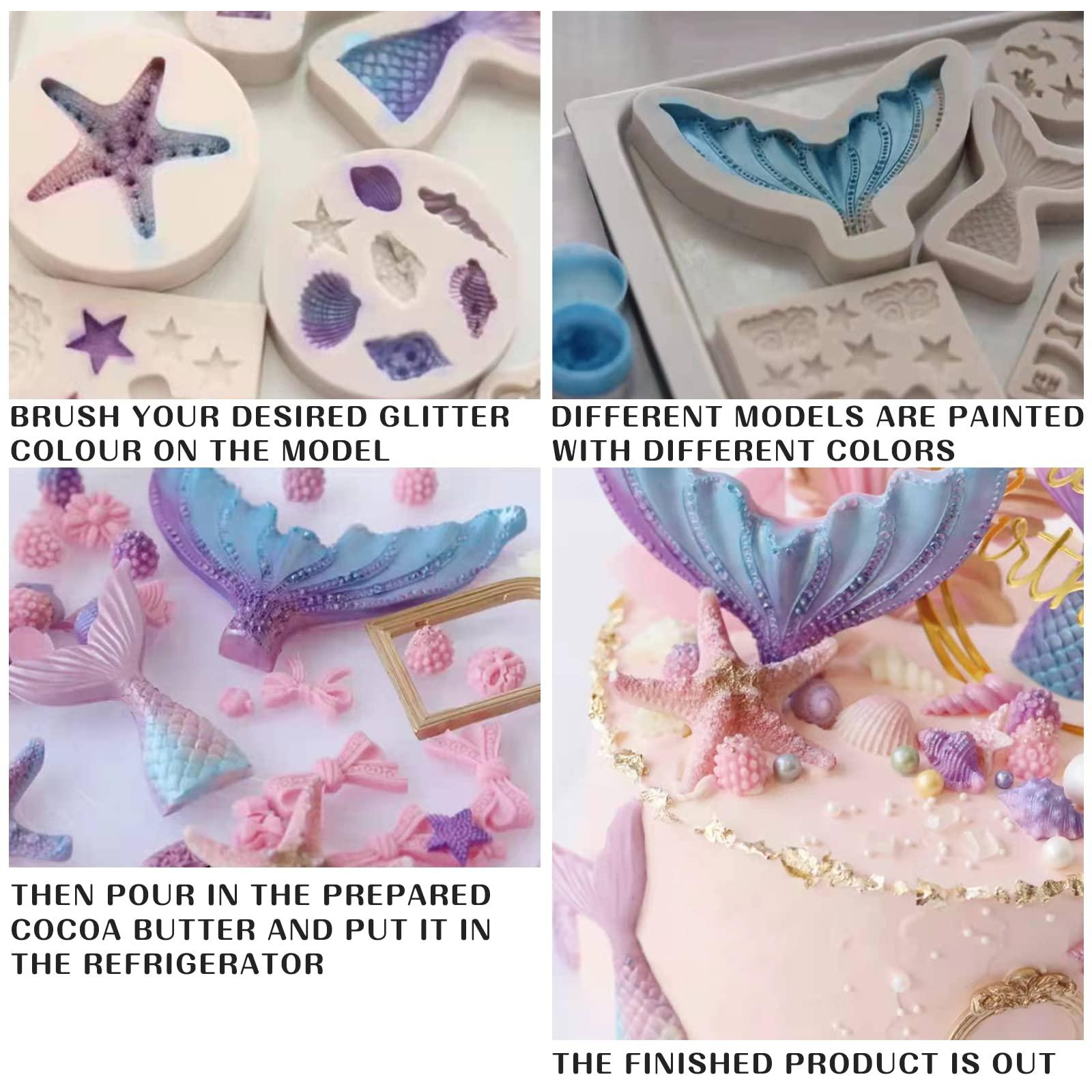 E-Kongton E-Kongton Edible Glitter for Drinks: Luster Dust Set 8 Colors, Cakes Decorating, Strawberries, Fondant, Gum Paste.Luster Dust Edible Set for Baking Decoration(3gram each bottle)