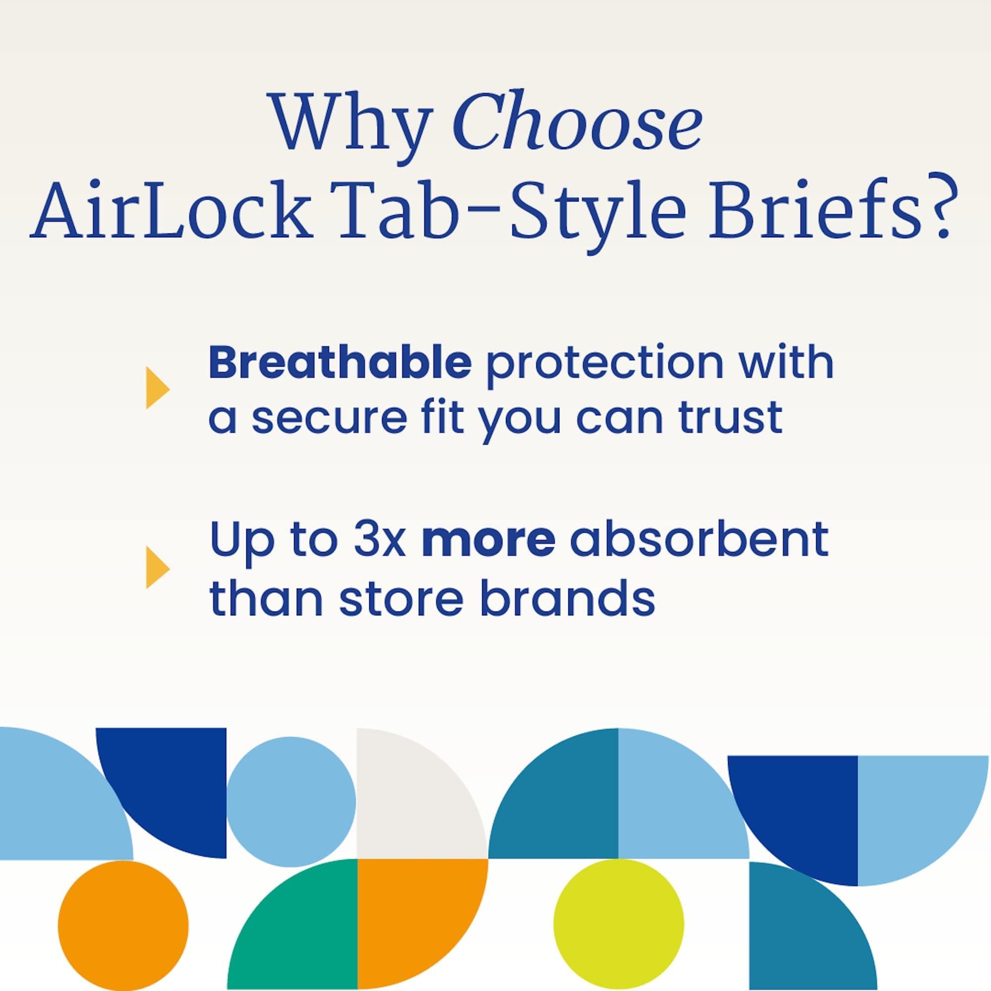 NorthShore NorthShore MegaMax AirLock Breathable 9-Hour Heavy-Duty Tab-Style Adult Diapers, Small, 48 Count Case, Black, 24-34 inches, Unisex Incontinence Underwear
