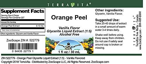 TerraVita Orange Peel Glycerite Liquid Extract (1:5) - Vanilla Flavored (1 oz, ZIN: 522779)