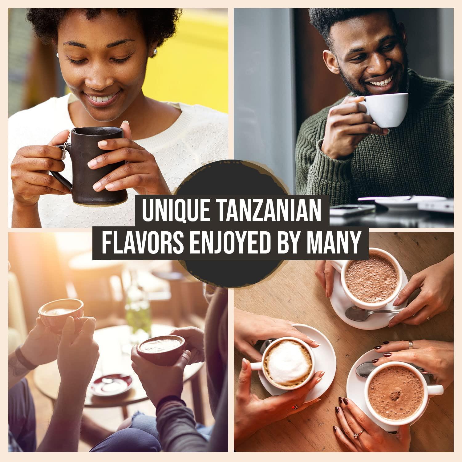 AFRI TEA & COFFEE BLENDERS 1963 AFRICAFE - Organic Instant Coffee - Tanzania - 100% Arabica and Robusta - 250g Metal Tin