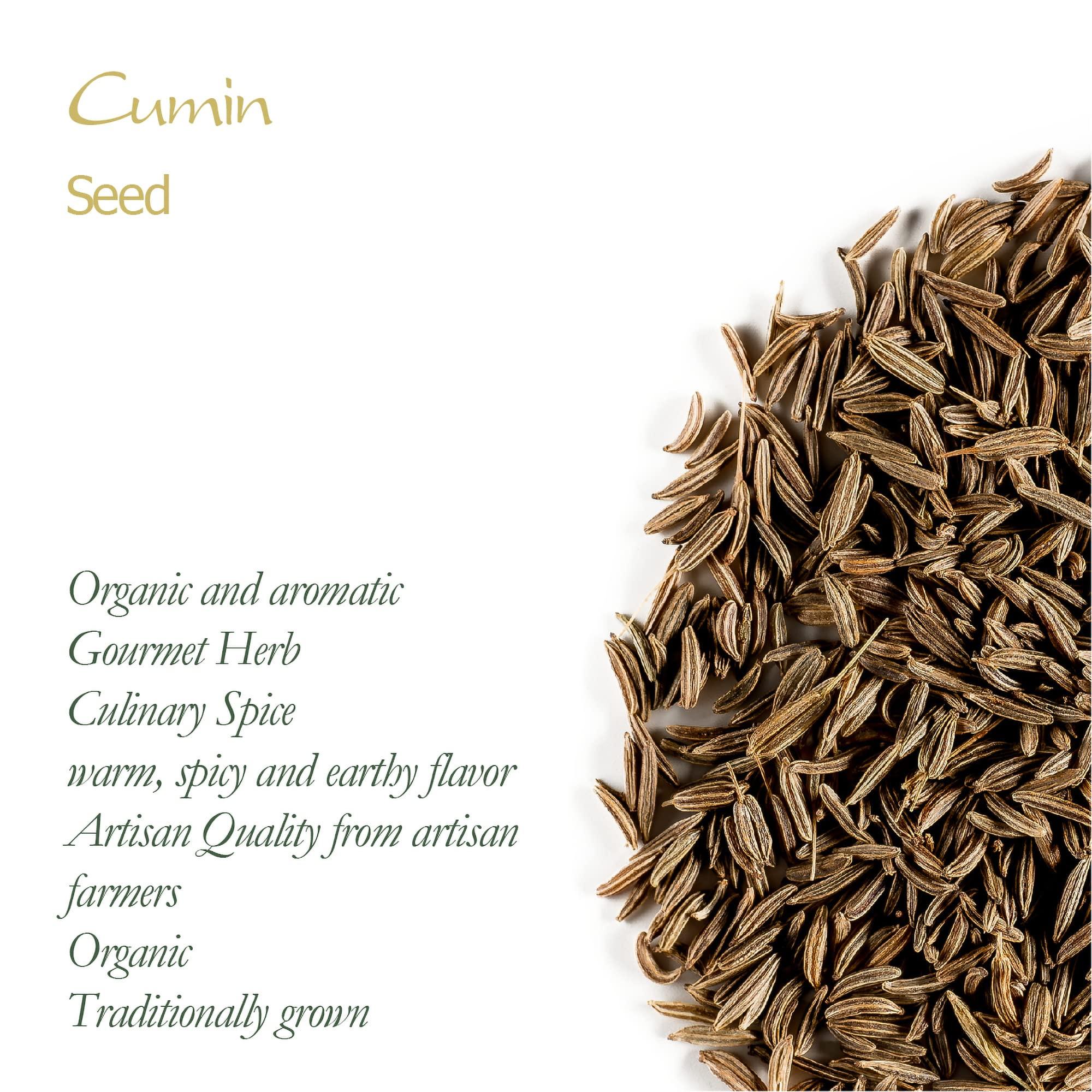 Valley of Tea Cumin Seeds Whole Organic Spice - Culinairy Seeds - Cuminum Cyminum - Whole Cumin Seed Cunin Cumin Seeds Organic Cummin Whole Cumin Spice 100g