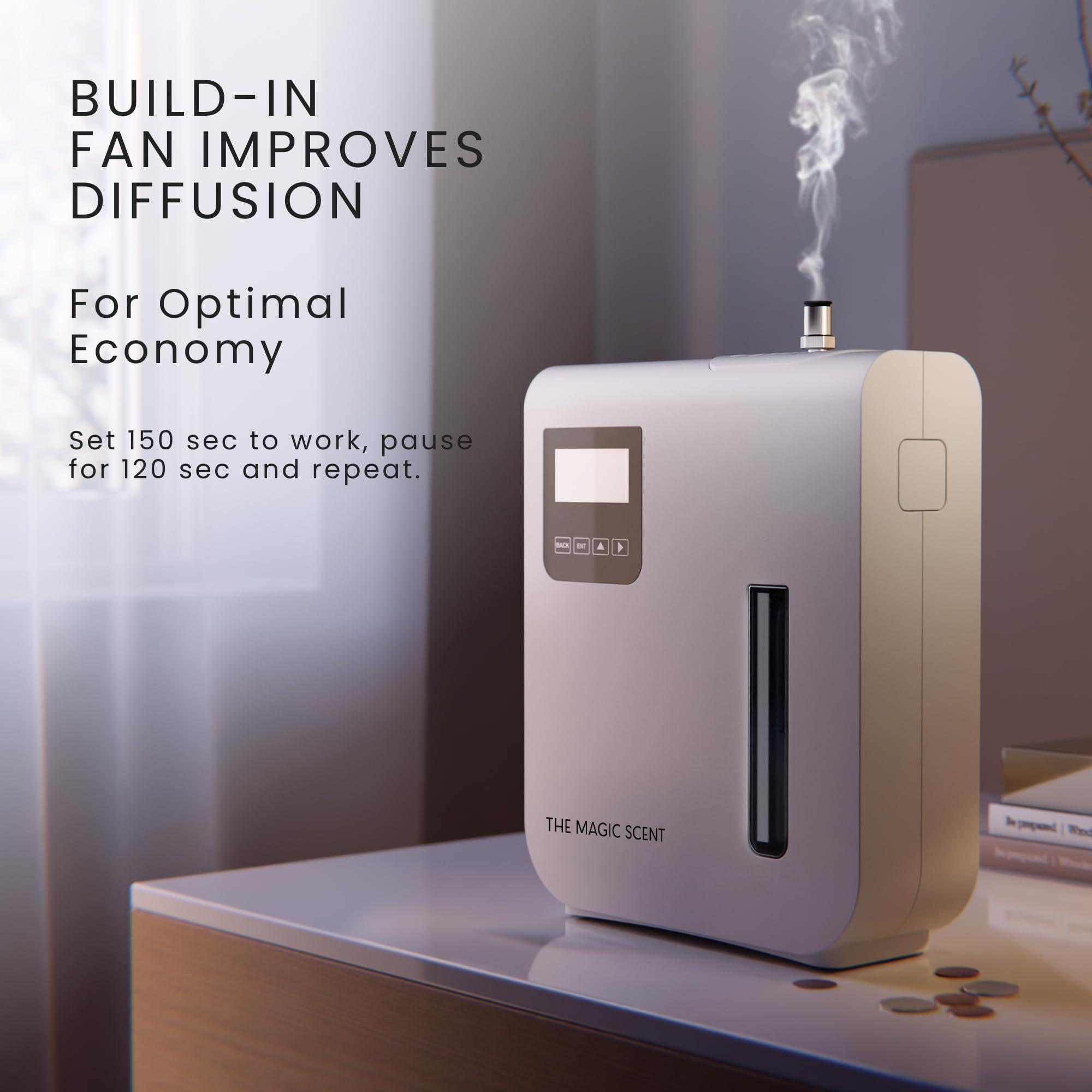 THE MAGIC SCENT The Magic Scent Diffuser, Scent Air Machine for Home, Hotels & Commercial Use, HVAC or Portable Nebulizing Diffuser - Large Room Waterless Scent Machine - Aroma Oil Included