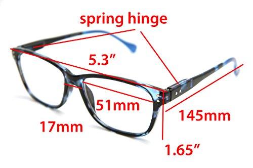 COLOR VIPER ColorViper Basic Hand Made everyday Designer Reader (mediu size: blue tortoise/blue tips, 2.50)