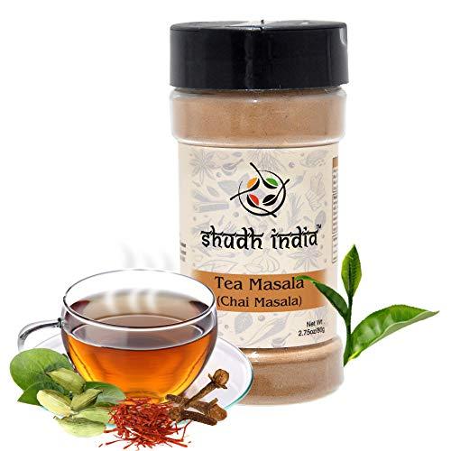 Shudh India Shudh India | Tea (Chai) Masala Indian Spice Blend | All Natural | Vegan | Gluten Friendly Ingredients | Salt & Sugar Free | NON-GMO | No Colors | Indian Origin |
