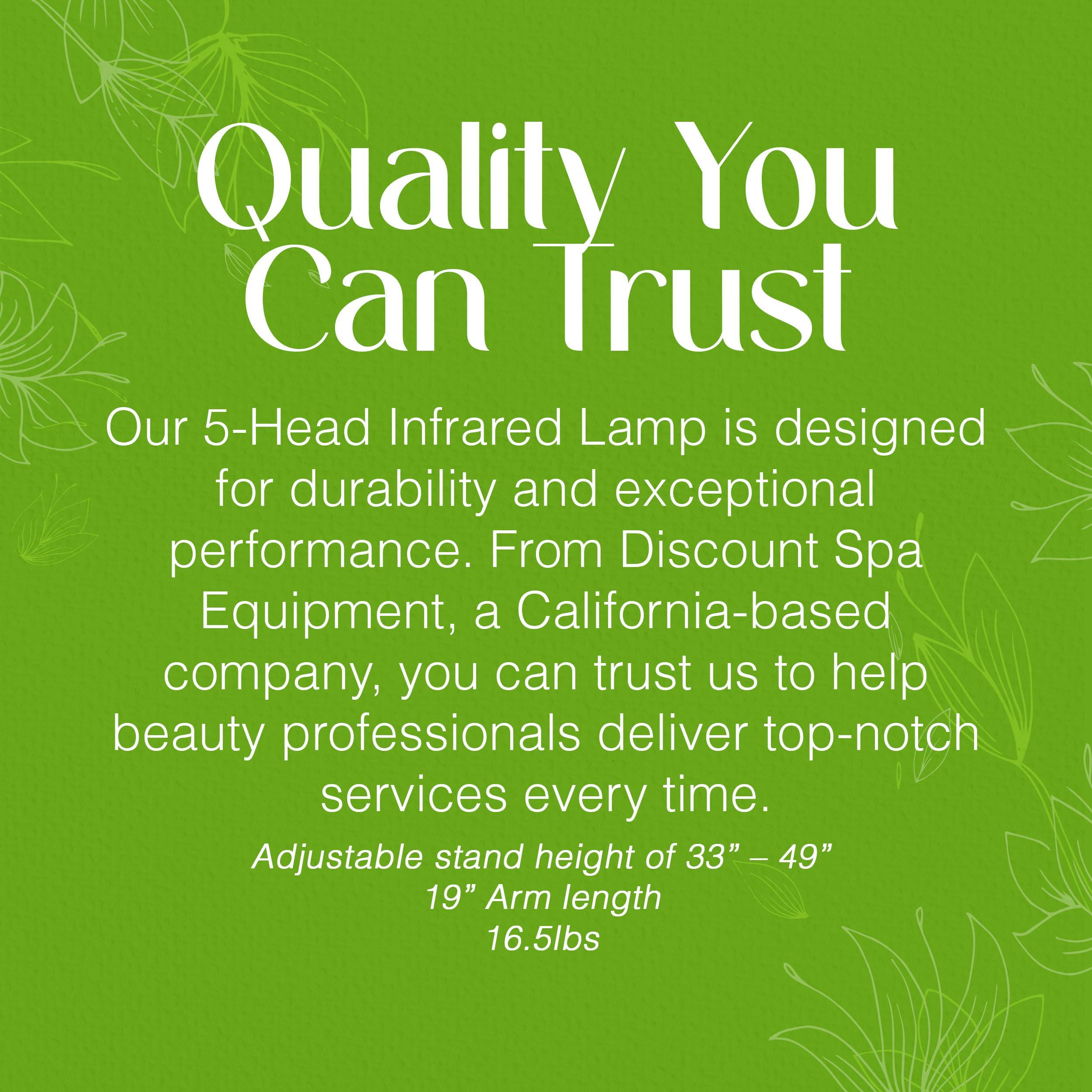 Discount Spa Equipment 5 Head Infra Red Lamp